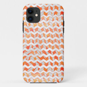 Zebra Zickzack Orange und Weiß Case-Mate iPhone Hülle