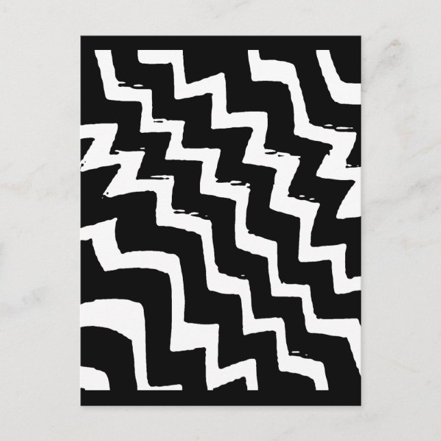 Zebra Zigzag Postkarte (Vorderseite)