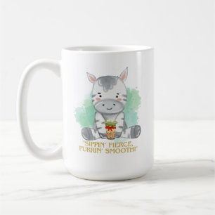 Zebra Zitat Cartoon trinken Bobba Tee Kaffeetasse
