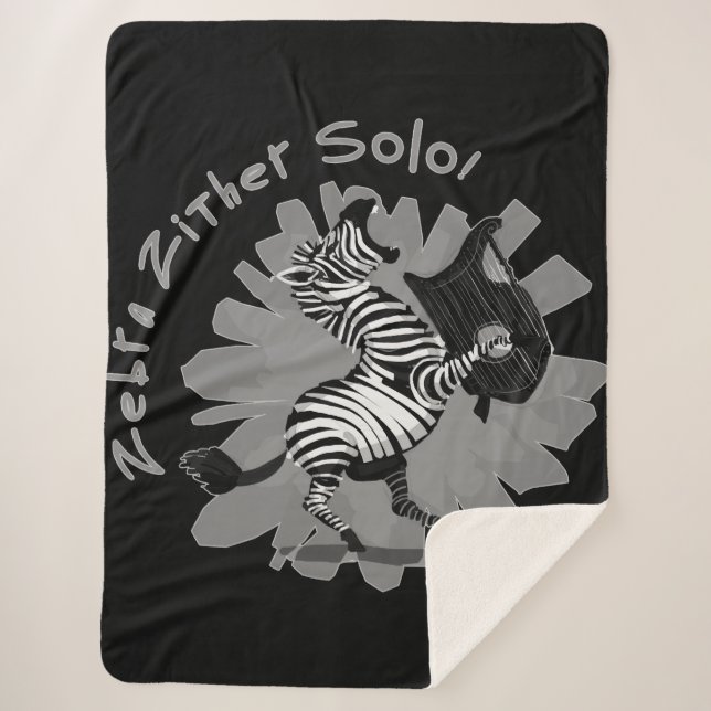 Zebra Zither Solo Sherpadecke (Vorderseite)