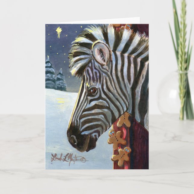 Zebra zu Weihnachten (Vorderseite)