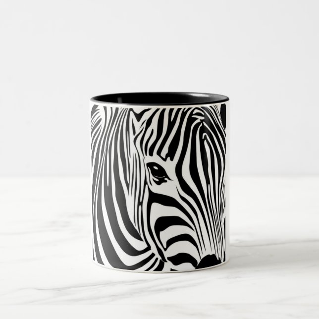 Zebra Zweifarbige Tasse (Mittel)