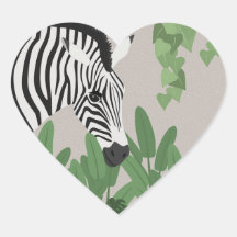 Zebra zwischen Blättern