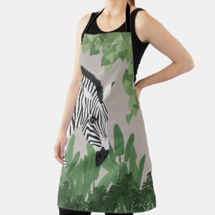 Zebra zwischen Blättern  Schürze
