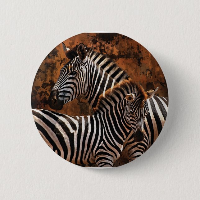Zebrababykunst Button (Vorderseite)