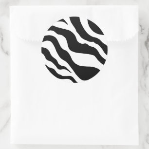 Zebradruck-Aufkleber Runder Aufkleber
