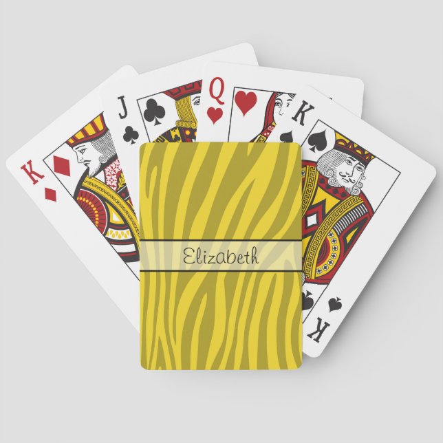 Zebradruck für Retrotiere 11 Spielkarten (Rückseite)