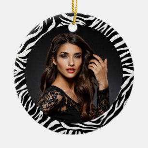 Zebradruck Individuelles Foto-Ornament Keramik Ornament