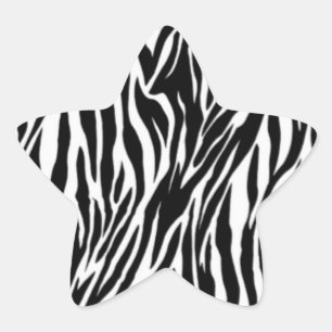 Zebradruck Stern-Aufkleber