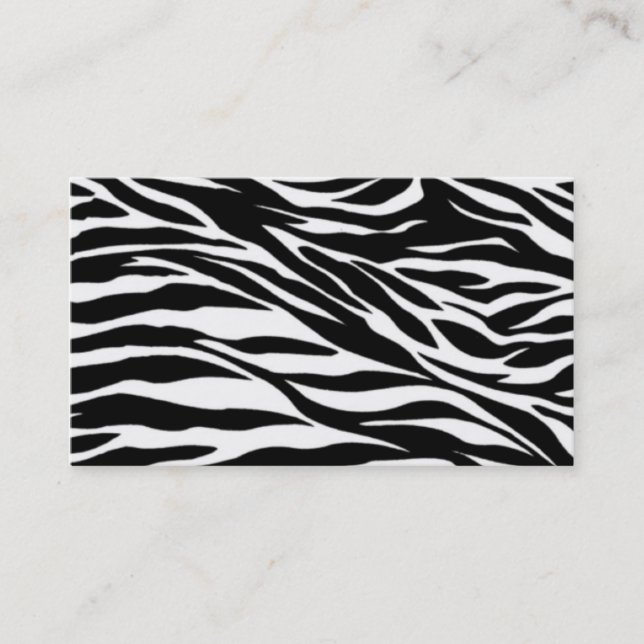 Zebradruck Visitenkarte (Vorderseite)