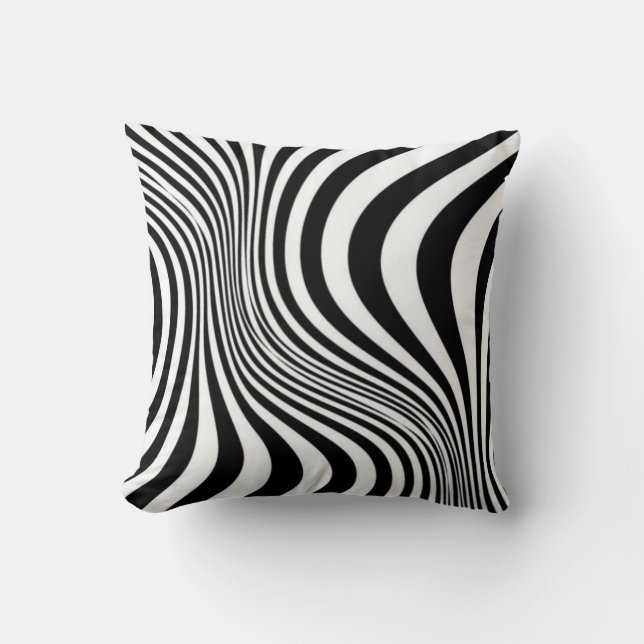 Zebrafell-Druck-Textur-Muster Kissen (Vorderseite)