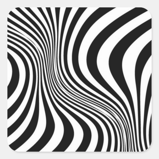 Zebrafell-Druck-Textur-Muster Quadratischer Aufkleber (Vorderseite)