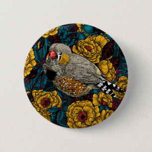 Zebrafinch und Rose Button