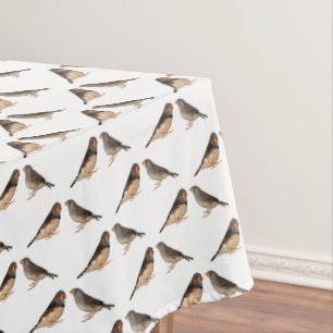 Zebrafinken-Tischdecke (Farbe wählen) Tischdecke