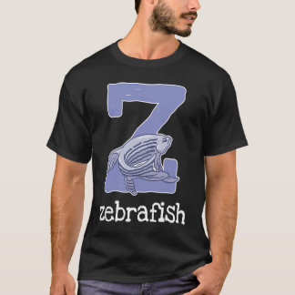 Zebrafisch Alphabet Buchstabe Fisch Kinder T-Shirt