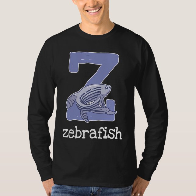 Zebrafish Alphabet Letter Fish  Kids T-Shirt (Vorderseite)