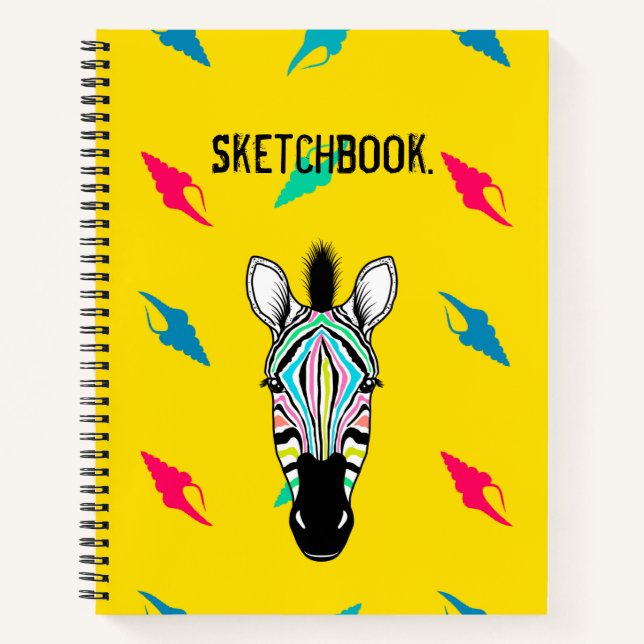 Zebragelbe Skizze Notizbuch (Vorderseite)