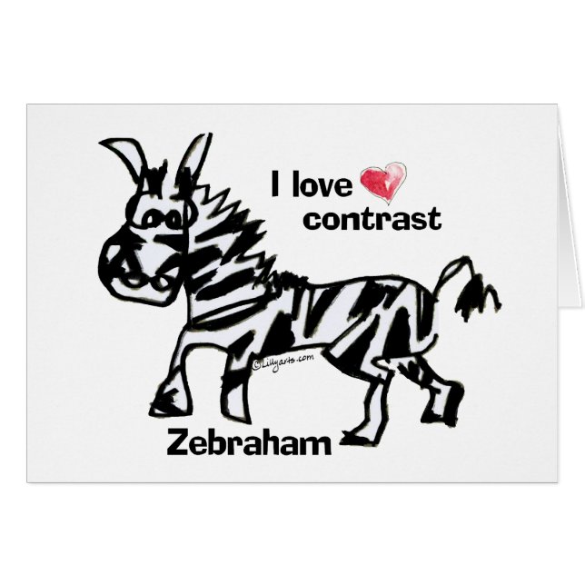Zebraham-I-Liebe-Kontrast (Vorderseite (Horizontal))