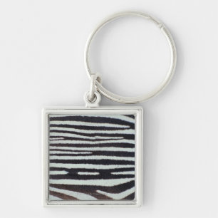 Zebrahautoberfläche Schlüsselanhänger
