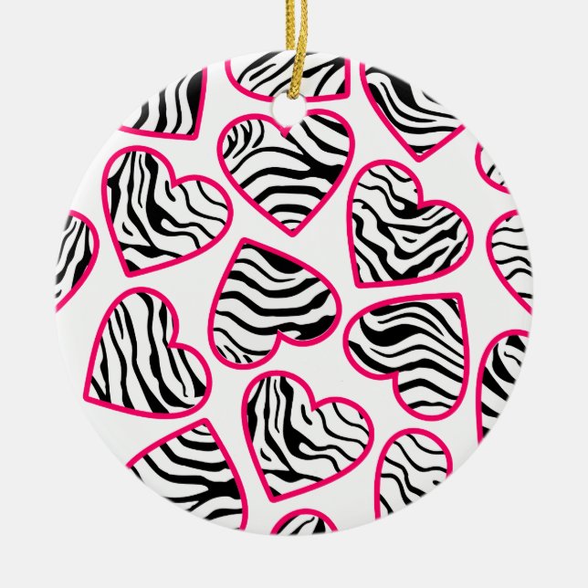 Zebraherzen Keramikornament (Vorne)