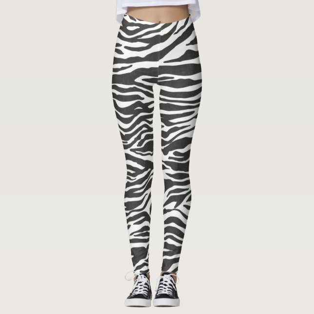 Zebrakeucht Tierdruck-Leggingsyoga Strumpfhosen (Vorderseite)