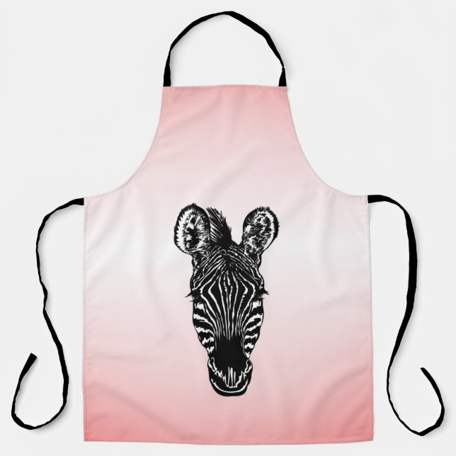 Zebrakopf auf Rosa Schürze (Vorderseite)