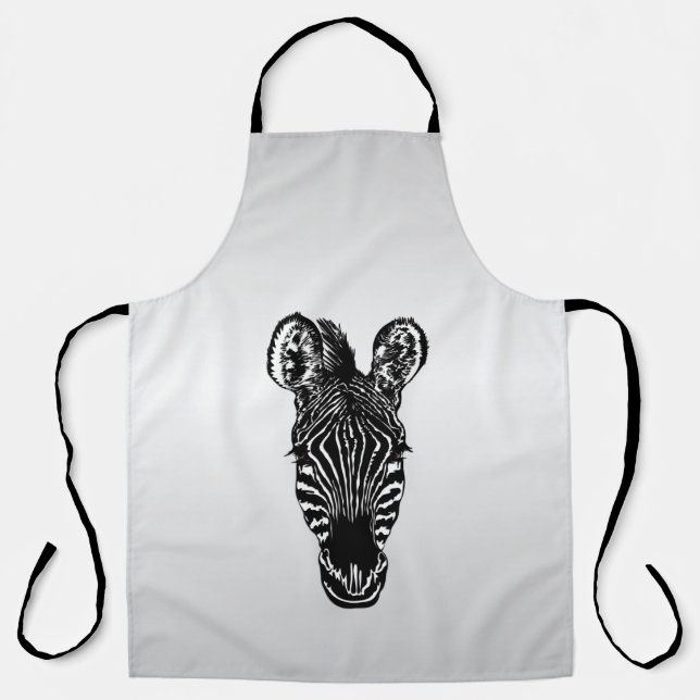 Zebrakopf auf Silber Schürze (Vorderseite)
