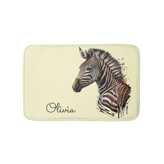 Zebrakopfdekoration Badematte (Vorderseite)