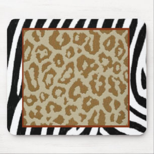 Zebraleopard-Druckrot Mousepad