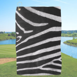 Zebramuster Lade Dein eigenes Foto hoch Benutzerde Golfhandtuch