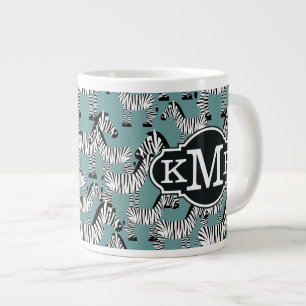 Zebramuster  Monogramm Jumbo-Tasse