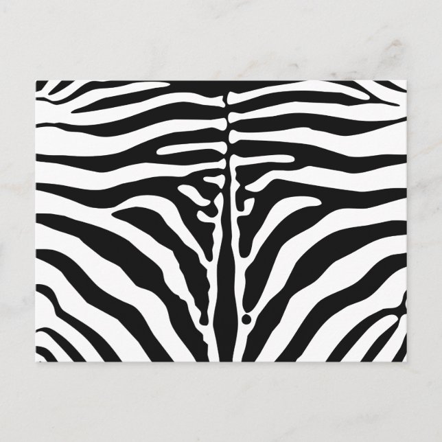Zebramuster Postkarte (Vorderseite)