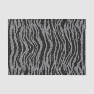 Zebramuster Schwarz und Grau Silber Seidenpapier