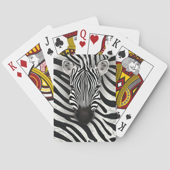 Zebramuster Spielkarten (Rückseite)