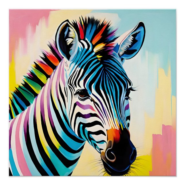 Zebraporträt Poster (Vorderseite)