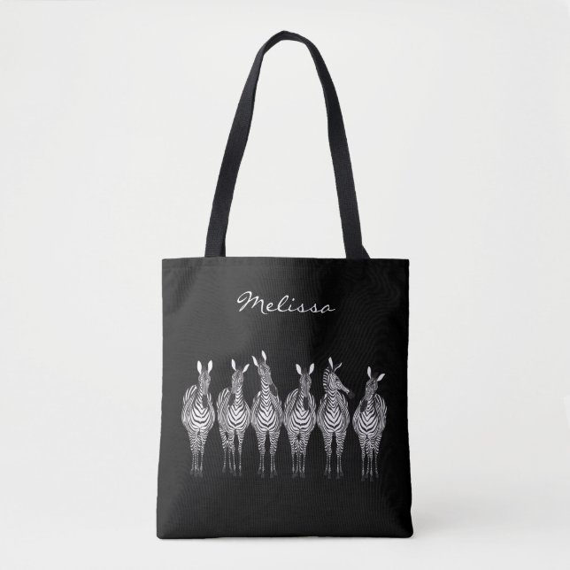 Zebras All-Over-Print-Tasche (Vorderseite)