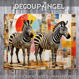Zebras Art Decoupage Seidenpapier