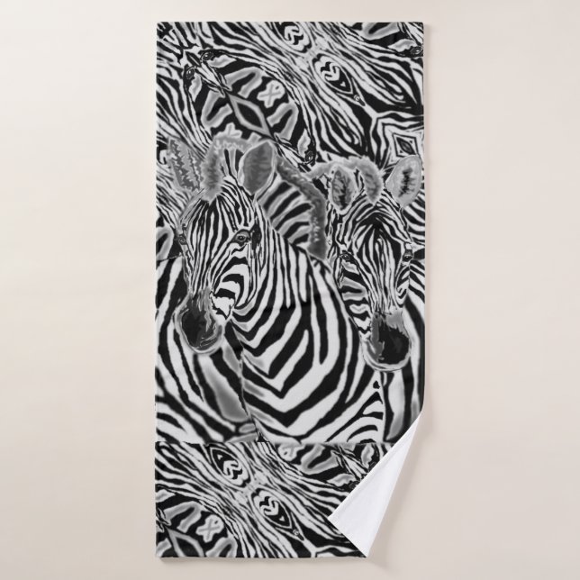 Zebras Couple Bath Handtuch - Malerei Badehandtuch (Badehandtuch)