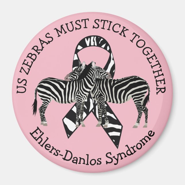 Zebras EDS Ehlers-Danlos-Syndrom Magnet (Vorne)