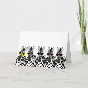 Zebras Grußkarte Karte