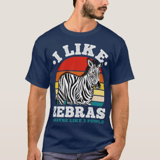 Zebras Introvert Retro T-Shirt