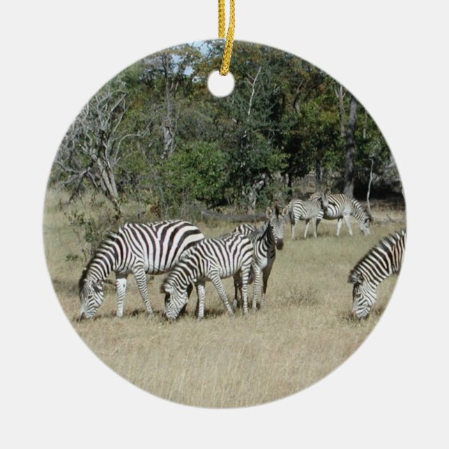 Zebras Keramik Ornament (Vorne)