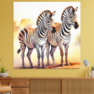 Zebras Kunst, Dichtung und Musik Leinwanddruck