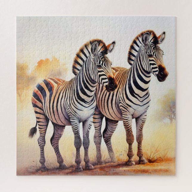 Zebras Kunst, Dichtung und Musik Puzzle (Vertikal)