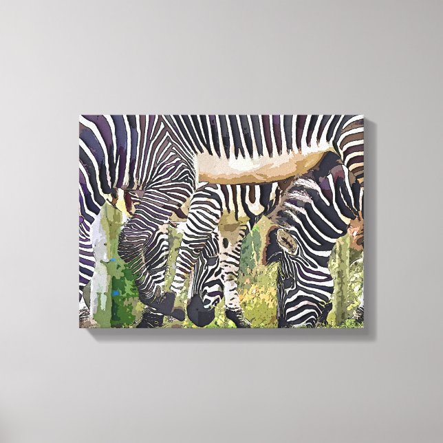 ZEBRAS LEINWANDDRUCK (Vorderseite)