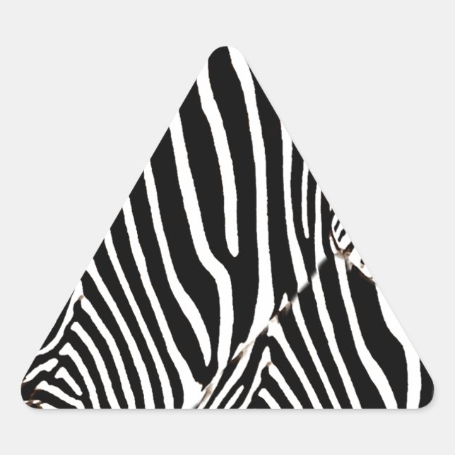 Zebras Liebe_ Dreieckiger Aufkleber (Vorderseite)