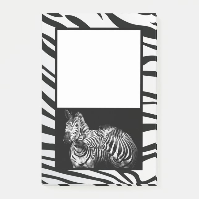 Zebras Post-it Klebezettel (Vorderseite)