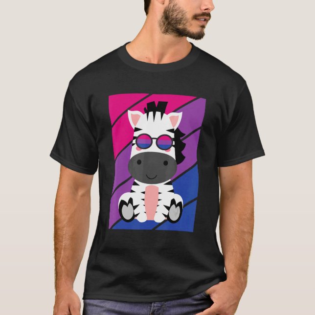 Zebras Pride Bisexual Flag LGBTQ Proud Ally Pride  T-Shirt (Vorderseite)