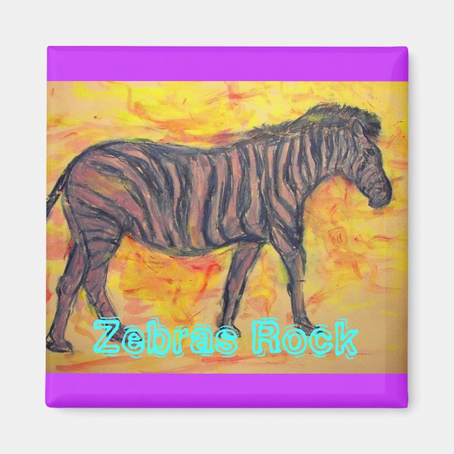 Zebras Rock Magnet (Vorne)