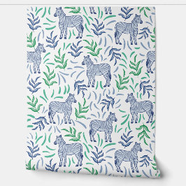 Zebras Safari Jungle Weißer Hintergrund Tapete